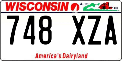 WI license plate 748XZA