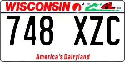 WI license plate 748XZC