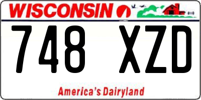WI license plate 748XZD