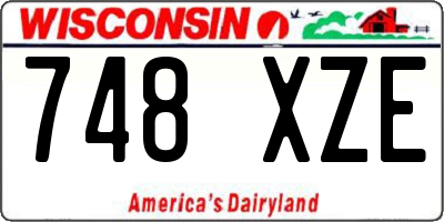 WI license plate 748XZE