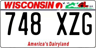 WI license plate 748XZG