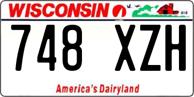 WI license plate 748XZH