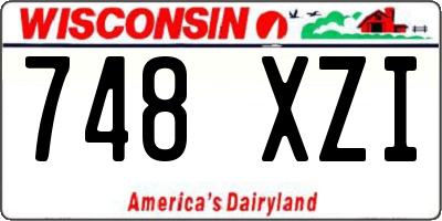 WI license plate 748XZI