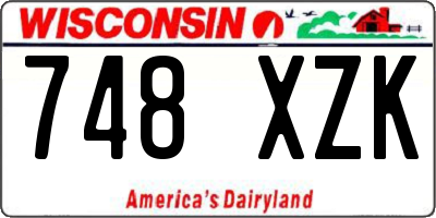 WI license plate 748XZK