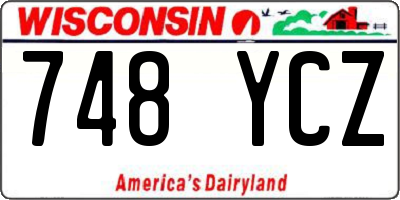 WI license plate 748YCZ