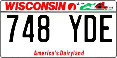 WI license plate 748YDE