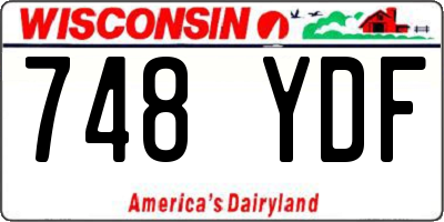WI license plate 748YDF