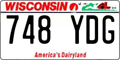 WI license plate 748YDG