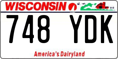 WI license plate 748YDK