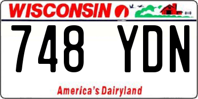 WI license plate 748YDN