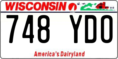 WI license plate 748YDO