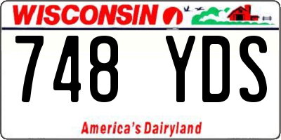 WI license plate 748YDS