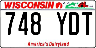 WI license plate 748YDT