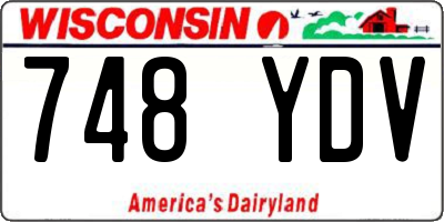 WI license plate 748YDV