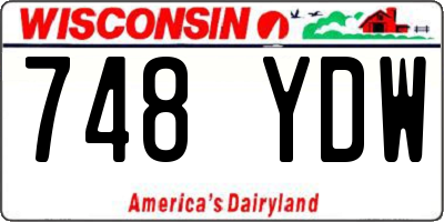 WI license plate 748YDW