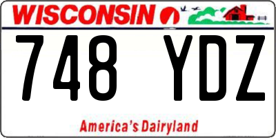 WI license plate 748YDZ