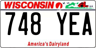 WI license plate 748YEA