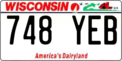 WI license plate 748YEB