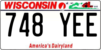 WI license plate 748YEE