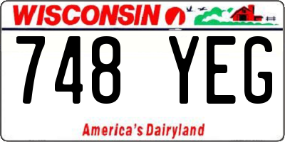 WI license plate 748YEG