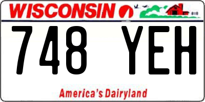WI license plate 748YEH