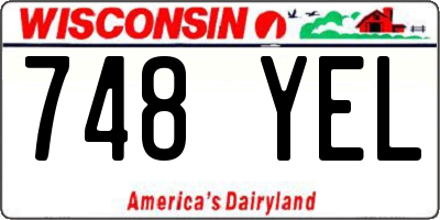 WI license plate 748YEL