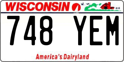 WI license plate 748YEM