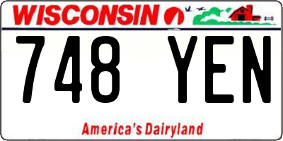 WI license plate 748YEN