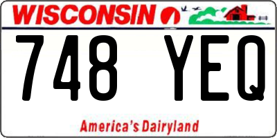 WI license plate 748YEQ