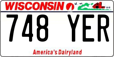 WI license plate 748YER