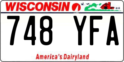 WI license plate 748YFA