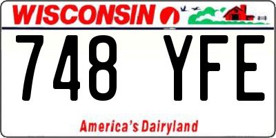 WI license plate 748YFE