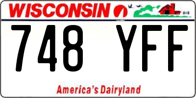 WI license plate 748YFF