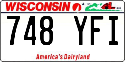 WI license plate 748YFI