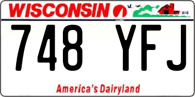 WI license plate 748YFJ