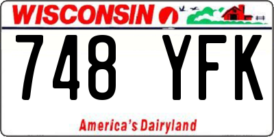 WI license plate 748YFK
