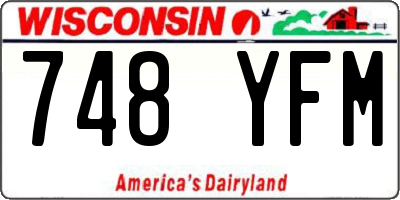 WI license plate 748YFM