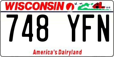 WI license plate 748YFN