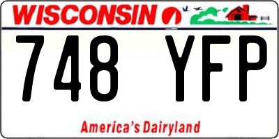WI license plate 748YFP
