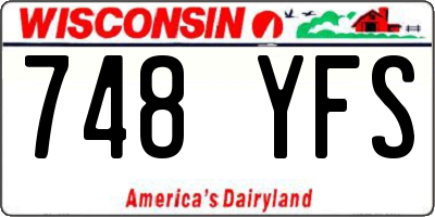 WI license plate 748YFS