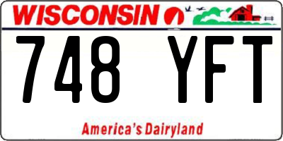 WI license plate 748YFT