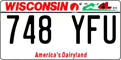 WI license plate 748YFU