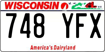 WI license plate 748YFX
