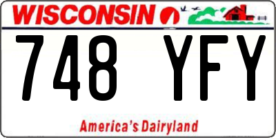 WI license plate 748YFY