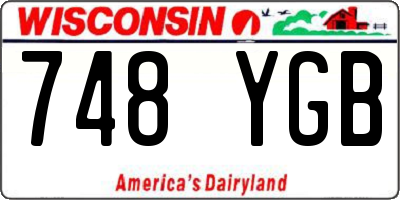WI license plate 748YGB
