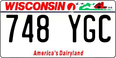 WI license plate 748YGC