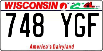 WI license plate 748YGF