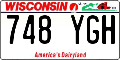 WI license plate 748YGH