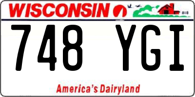 WI license plate 748YGI