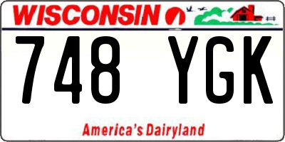 WI license plate 748YGK